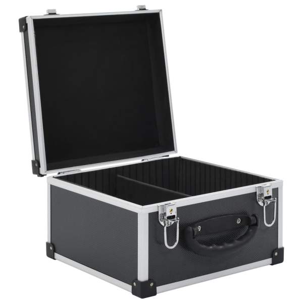 CD-Koffer für 40 CDs Aluminium ABS Schwarz