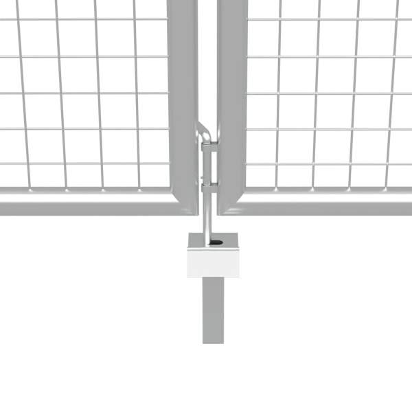  Gartentor Verzinkter Stahl 415 x 150 cm Silbern