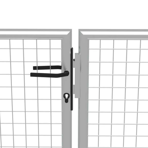  Gartentor Verzinkter Stahl 415 x 225 cm Silbern