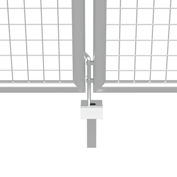  Gartentor Verzinkter Stahl 415 x 225 cm Silbern