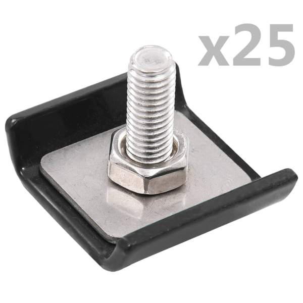  Gittermattenverbinder 25 Sets Anthrazit  