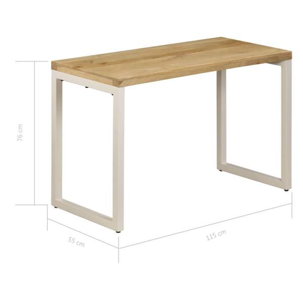  Esstisch 115 x 55 x 76 cm Massivholz Mango und Stahl