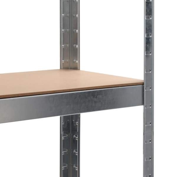 Lagerregale 2 Stk. Silbern 90 x 30 x 180 cm Stahl und MDF - sinni.ch