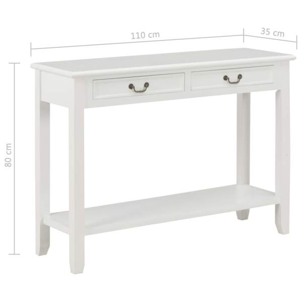 Konsolentisch Weiß 110 x 35 x 80 cm Holz Konsolentisch Weiß 110 x 35 x 80 cm Holz