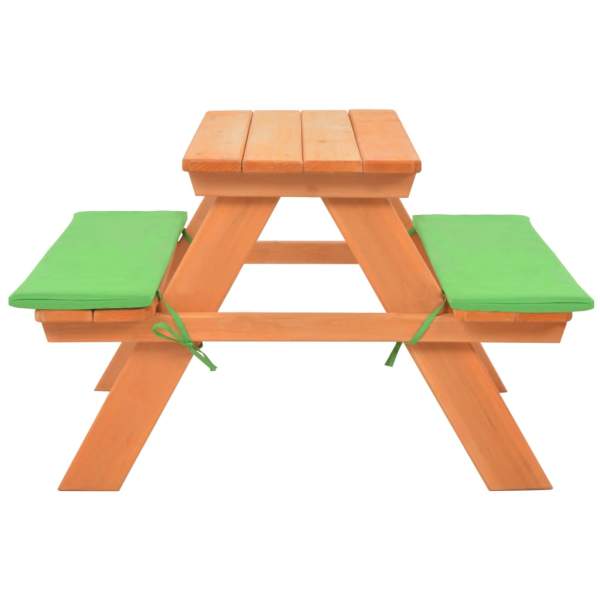  Kinder Picknicktisch mit Bänken 89x79x50 cm Massivholz Tanne
