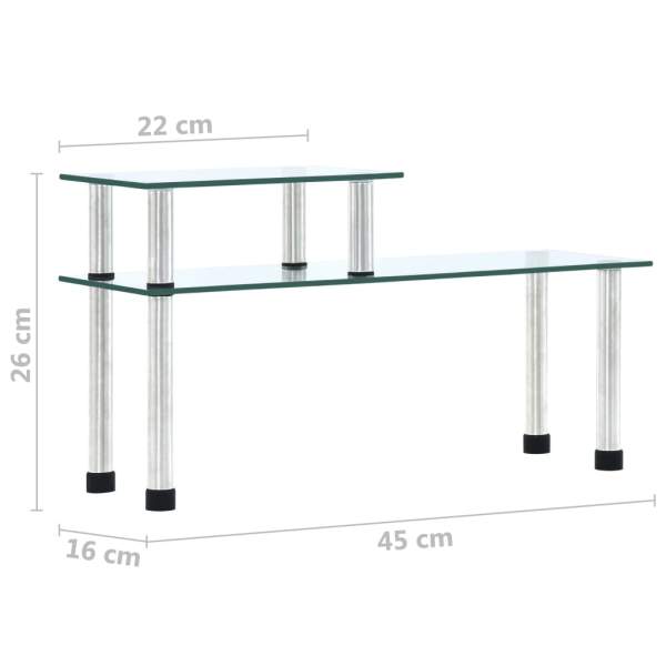  Küchenregal Transparent 45×16×26 cm Hartglas