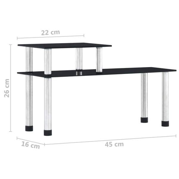  Küchenregal Schwarz 45×16×26 cm Hartglas