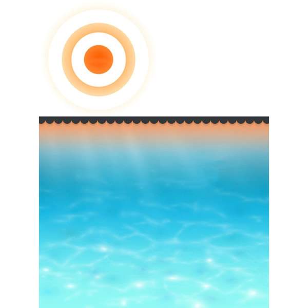 Treibende Pool Solarfolie rechtecking 6 x 4 m Pools, Schwarz
