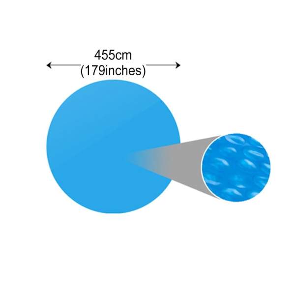  Treibende Runde PE Pool-Solarplane 455 cm Blau