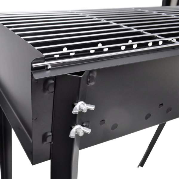 BBQ Grill Säulengrill Standgrill Kohlegrill Barbeque Quadratisch