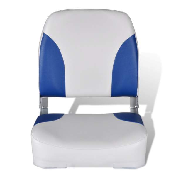  Bootssitz Klappbar Mit Polsterung in Blau-Weiß 41x36x48 cm