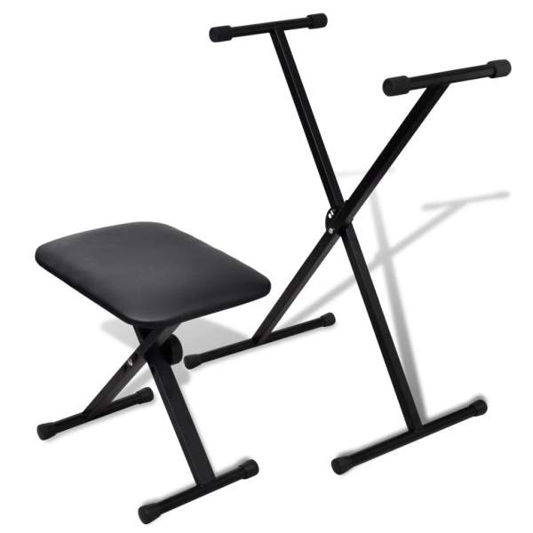 Keyboardständer- und Hocker-Set Verstellbar  