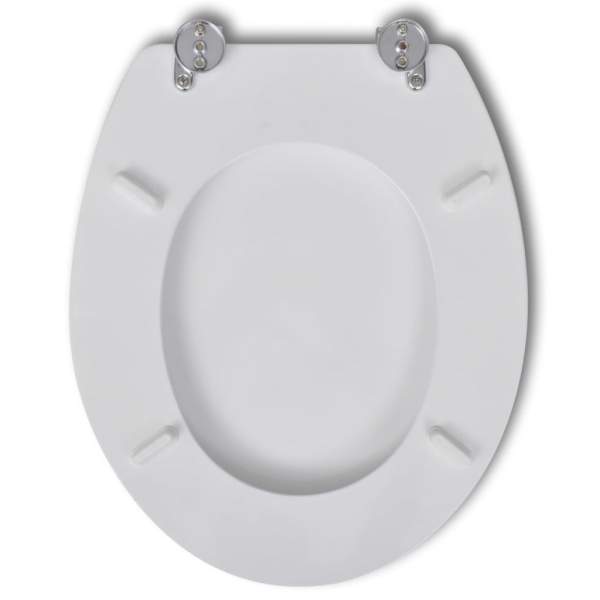  Toilettensitz MDF Deckel ohne Absenkautomatik Design Weiß