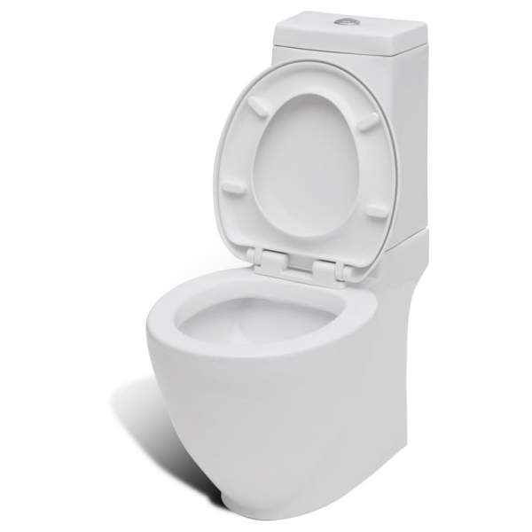  Toilette und Bidet Set Weiß Keramik