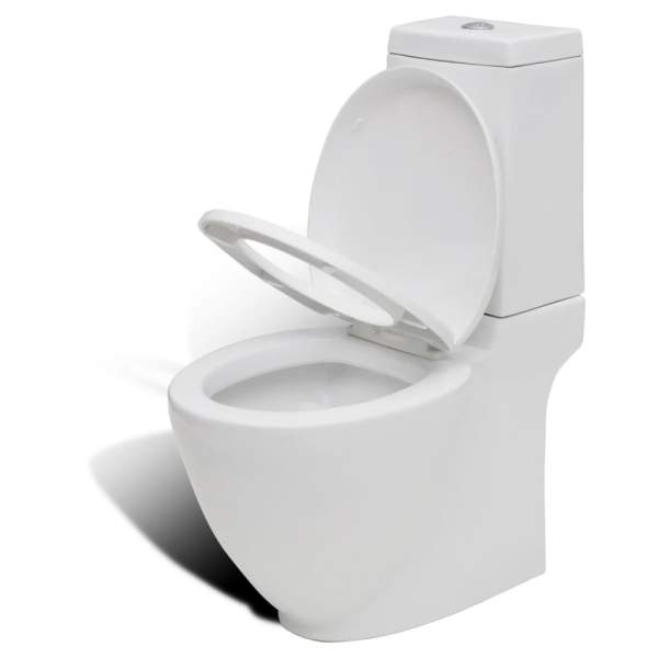  Stand-WC & Bidet Set Weiß Keramik