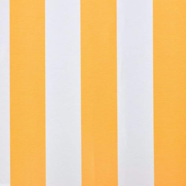  Markisenbespannung Canvas Gelb & Weiß 6x3 m (ohne Rahmen)