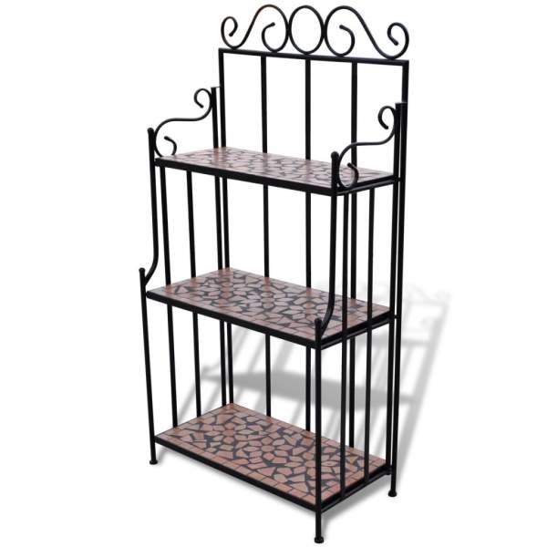  Pflanzenständer Mosaik Terracotta