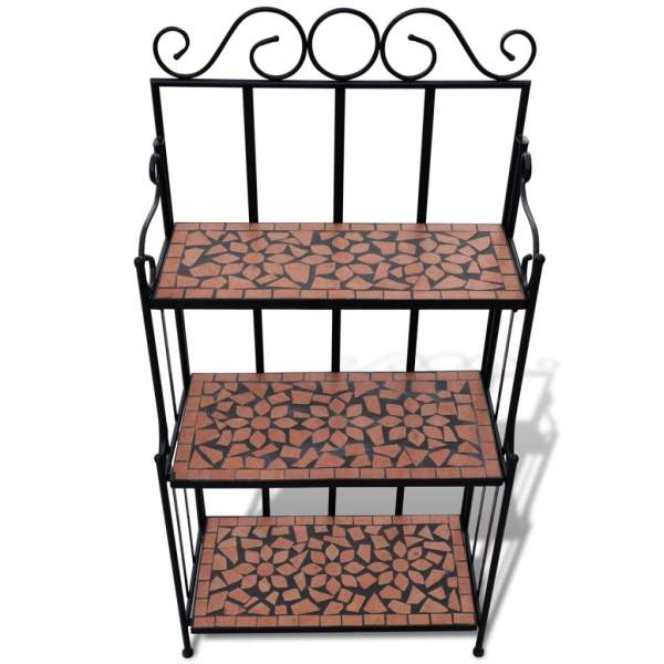  Pflanzenständer Mosaik Terracotta