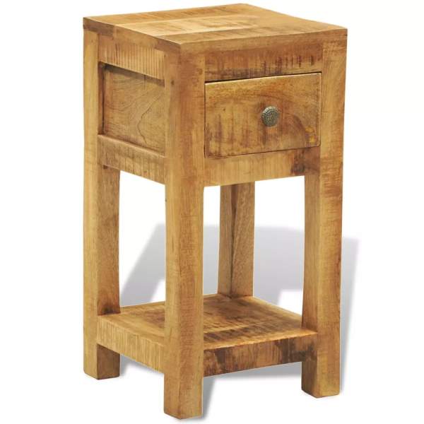  Nachttisch mit 1 Schublade Massivholz Mango 
