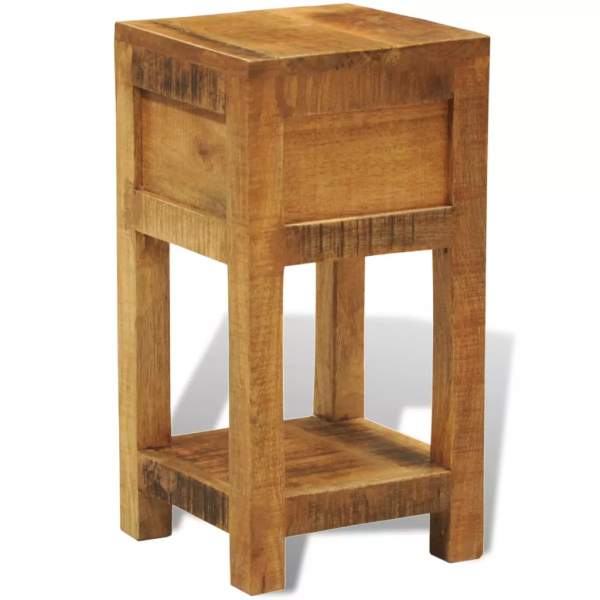  Nachttisch mit 1 Schublade Massivholz Mango 