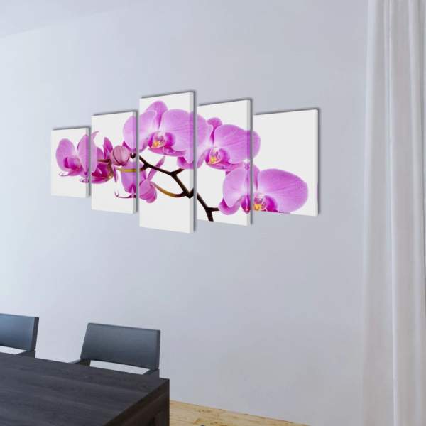 Bilder Dekoration Set Orchidee 200 x 100 cm