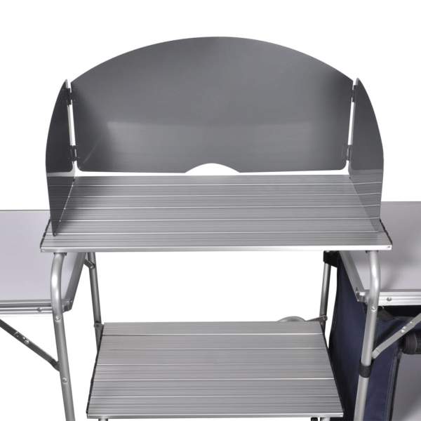  Campingküche Klappbar mit Aluminium-Windschutz