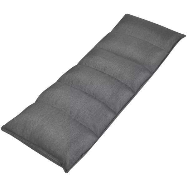  Faltbare Boden-Relaxliege 50×130 cm Stoff Grau