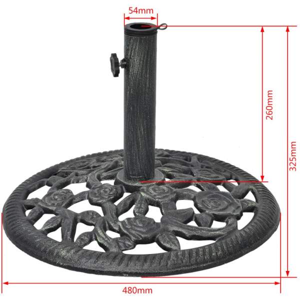  Sonnenschirmständer Gusseisen 12 kg 48 cm