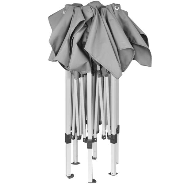  Sechseckiges Faltbares Pop-Up Festzelt Grey 3,6x3,1 m