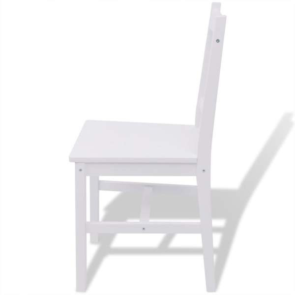  Dreiteiliges Esstisch-Set Pinienholz Weiß