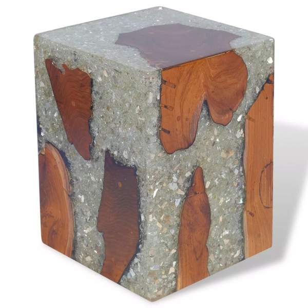 Hocker Teak Harz 30x30x40 cm Hocker Teak Harz 30x30x40 cm