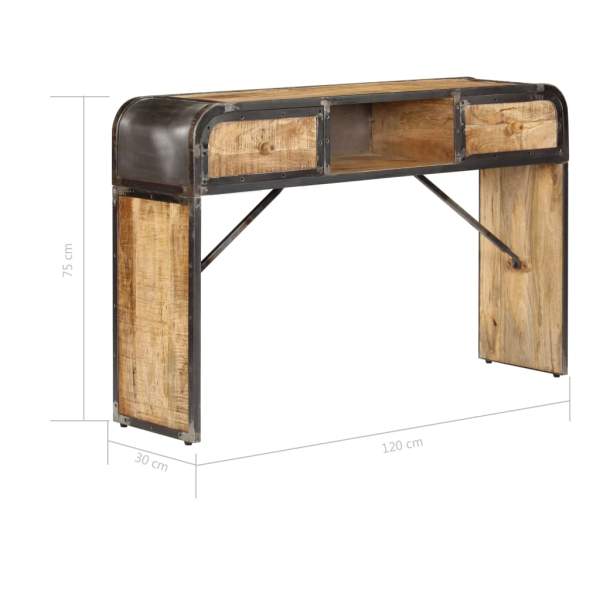  Sideboard 120x30x75 cm Massivholz Mango