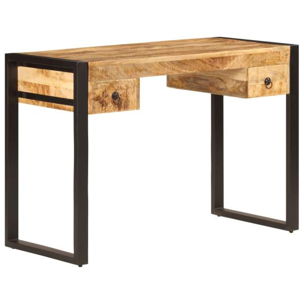  Schreibtisch mit 2 Schubladen 110 x 50 x 77 cm Mangoholz Massiv