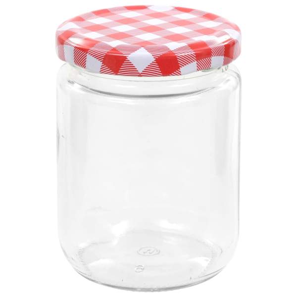  Marmeladengläser mit Weißem/Rotem Deckel 96 Stk. 230 ml