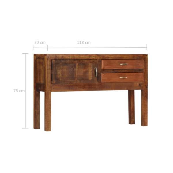  Sideboard 118x30x75 cm Massivholz Mango