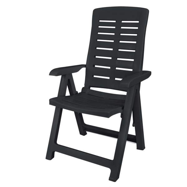  9-tlg. Garten-Essgruppe Kunststoff Anthrazit