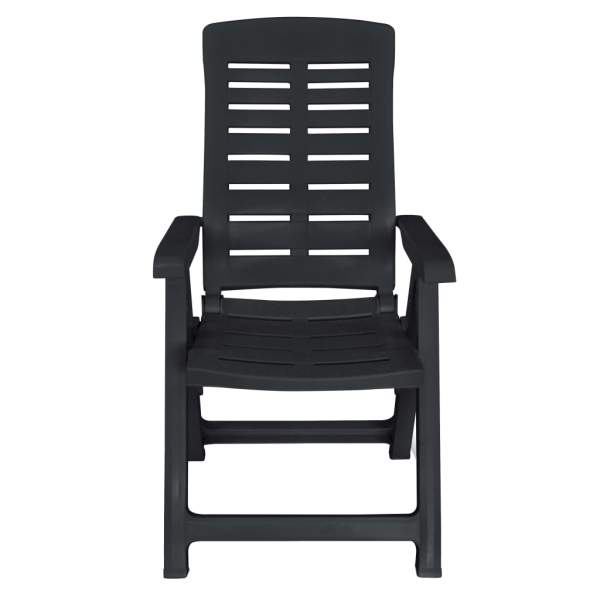  9-tlg. Garten-Essgruppe Kunststoff Anthrazit