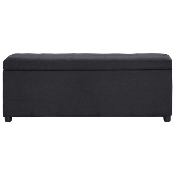  Bank mit Staufach 116 cm Schwarz Polyester 