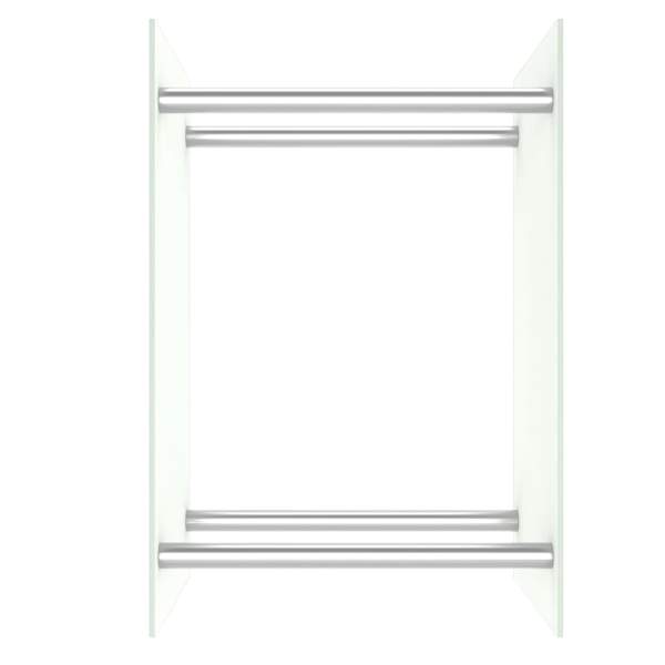  Brennholzregal Weiß 40 x 35 x 60 cm Glas