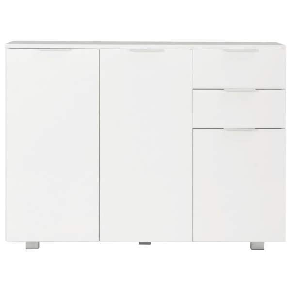  Sideboard Hochglanz-Weiß 107x35x80,5 cm