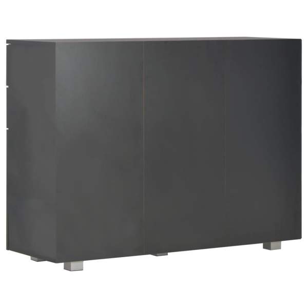  Sideboard Hochglanz-Schwarz 107x35x80,5 cm