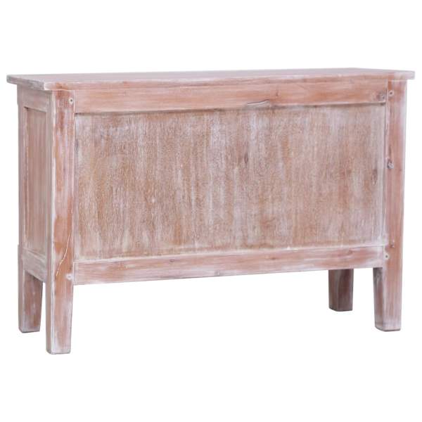  Sideboard mit 2 Schubladen 90 x 30 x 60 cm Massivholz Mahagoni