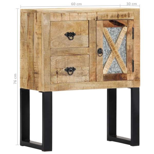  Sideboard 60 x 30 x 76 cm Massivholz Mango