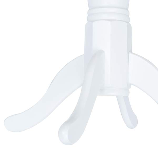  5-tlg. Essgruppe Gummiholz Massiv Weiß und Braun 