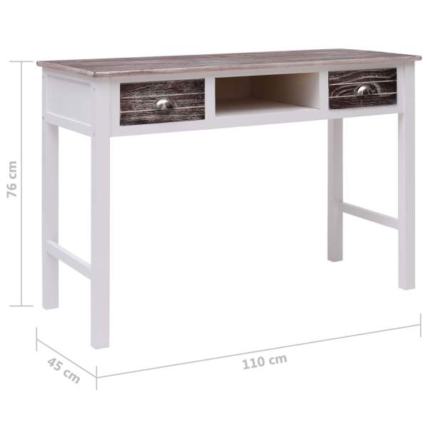  Schreibtisch Braun 110 × 45 × 76 cm Holz