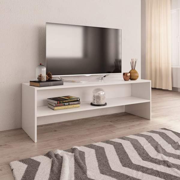  TV-Schrank Weiß 120x40x40 cm Holzwerkstoff