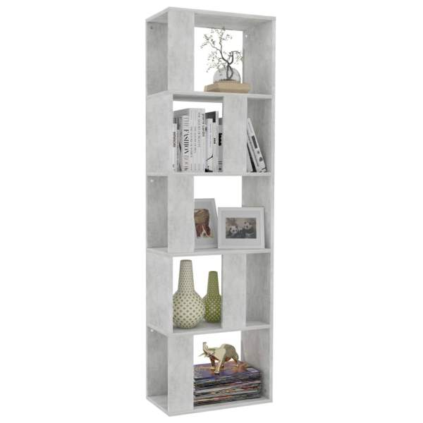  Bücherregal/Raumteiler Betongrau 45x24x159 cm Holzwerkstoff
