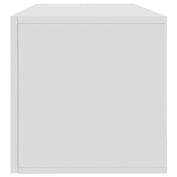 Schallplatten-Aufbewahrungsbox Weiß 71x34x36 cm Holzwerkstoff