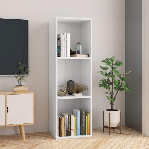  Bücherregal/TV-Schrank Weiß 36x30x114 cm Holzwerkstoff