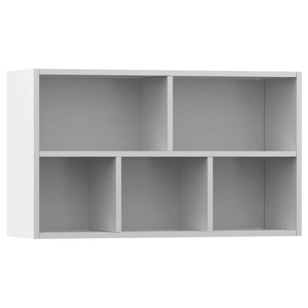  Bücherregal/Sideboard Weiß 50x25x80 cm Holzwerkstoff